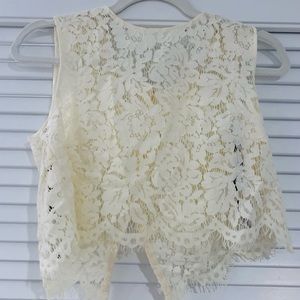 Jenny Yoo Lace Crop Top